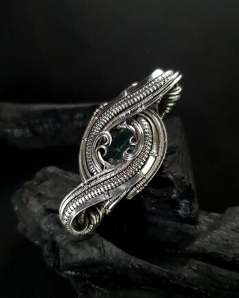 Green Tourmaline & Silver Pendant