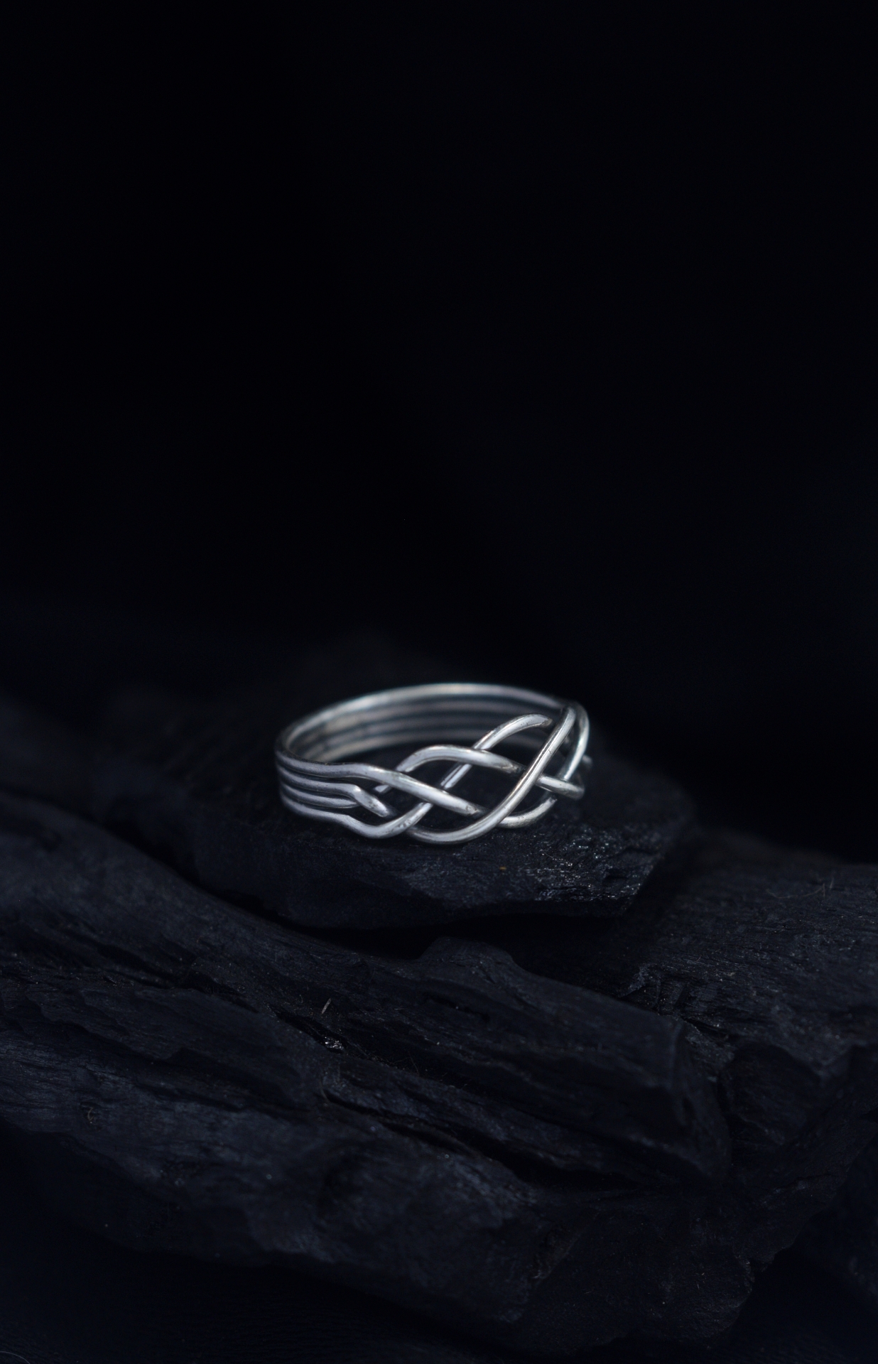 D:Unalome Silver DesignSilver JewelryCeltic Silver Wire Ring Size 7 1-2