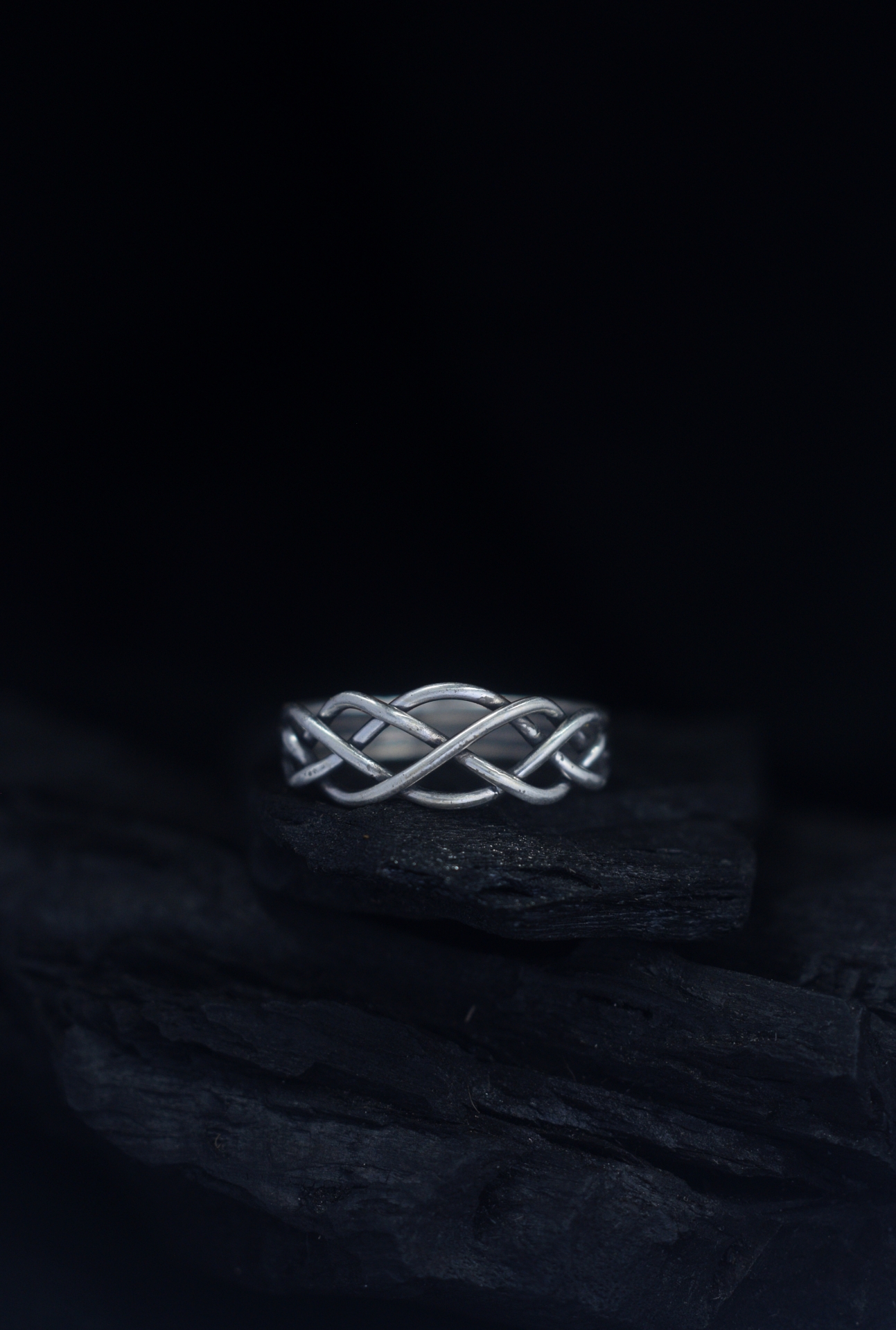D:Unalome Silver DesignSilver JewelryCeltic Silver Wire Ring Size 7 1-2
