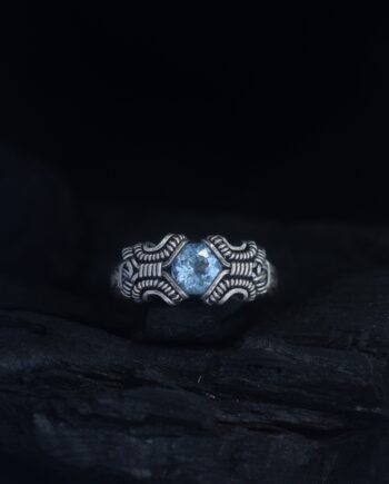 Blue Topaz Silver Wire Ring