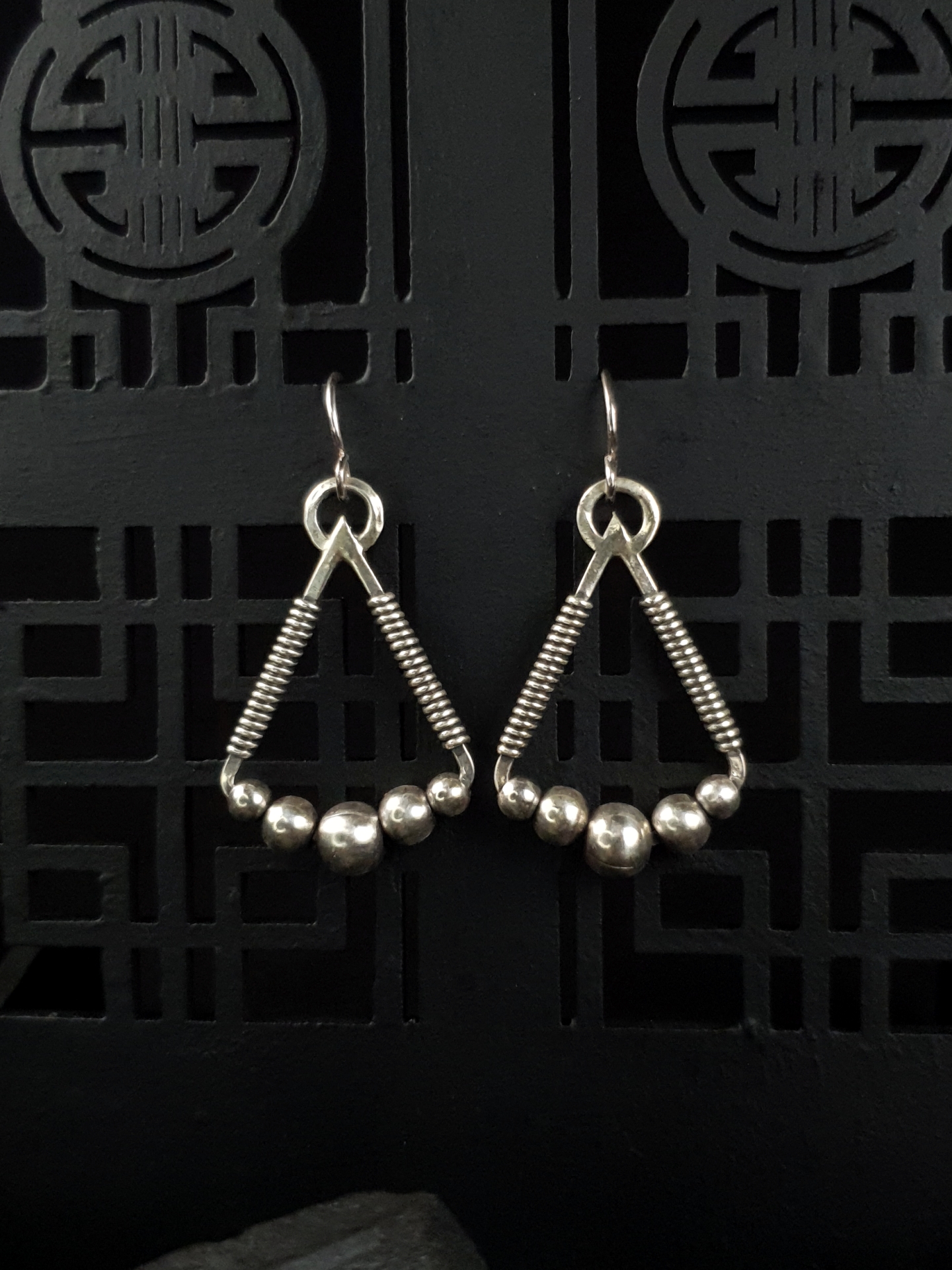 Delta - Silver Earrings