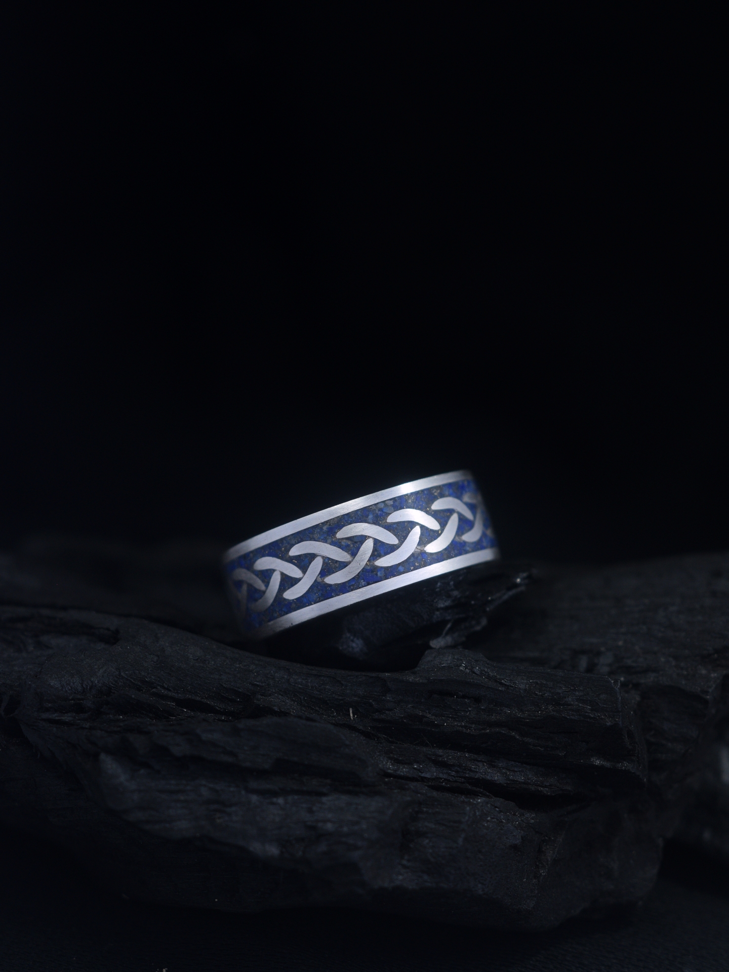 Celtic Lapis Lazuli Silver Ring