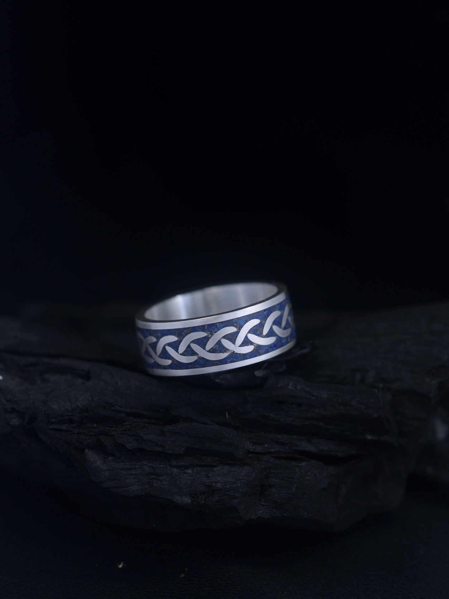 Celtic Lapis Lazuli Silver Ring