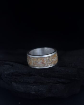 Sand Silver Ring Size 9