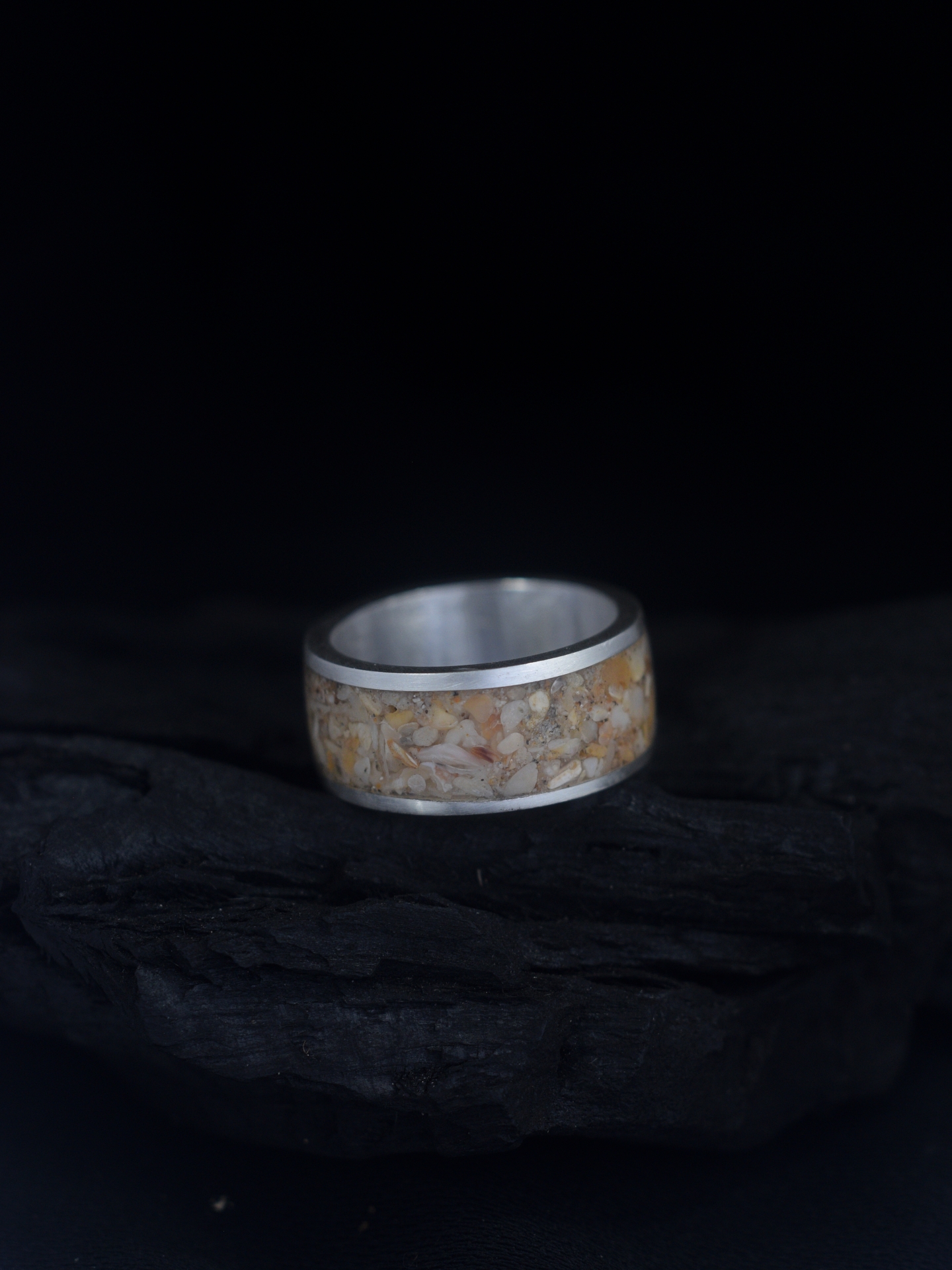 Sand Silver Ring Size 9