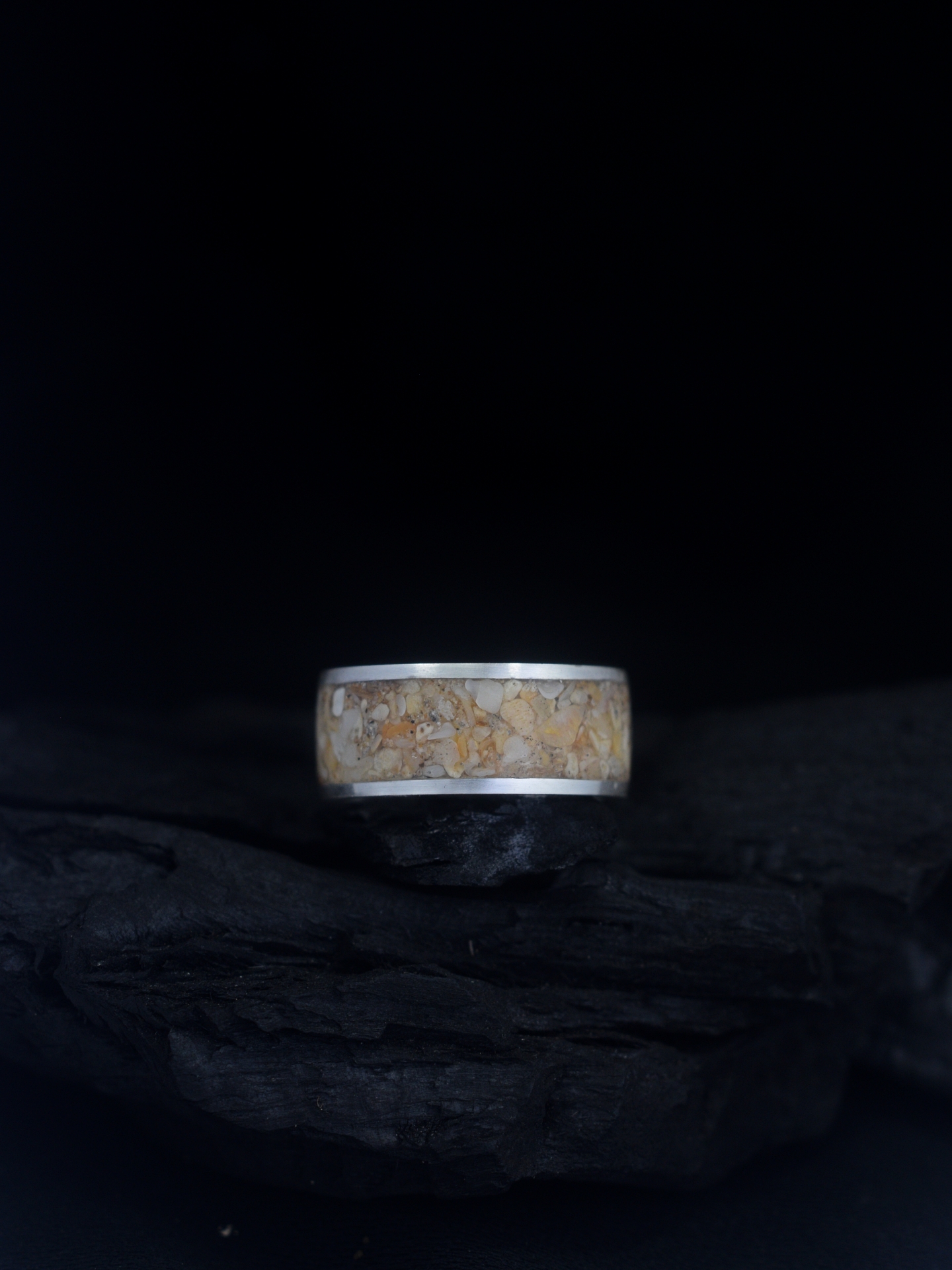 Sand Silver Ring Size 9