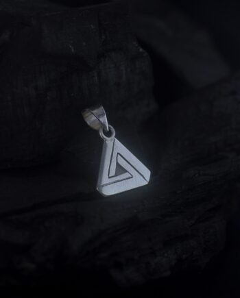 Penrose Triangle Silver Pendant