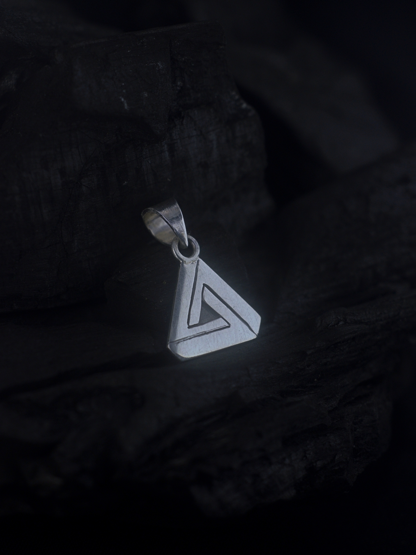 Penrose Triangle Silver Pendant