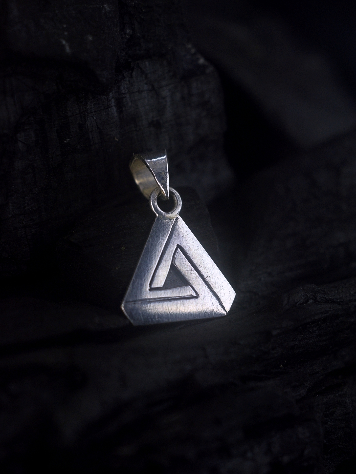 Penrose Triangle Silver Pendant
