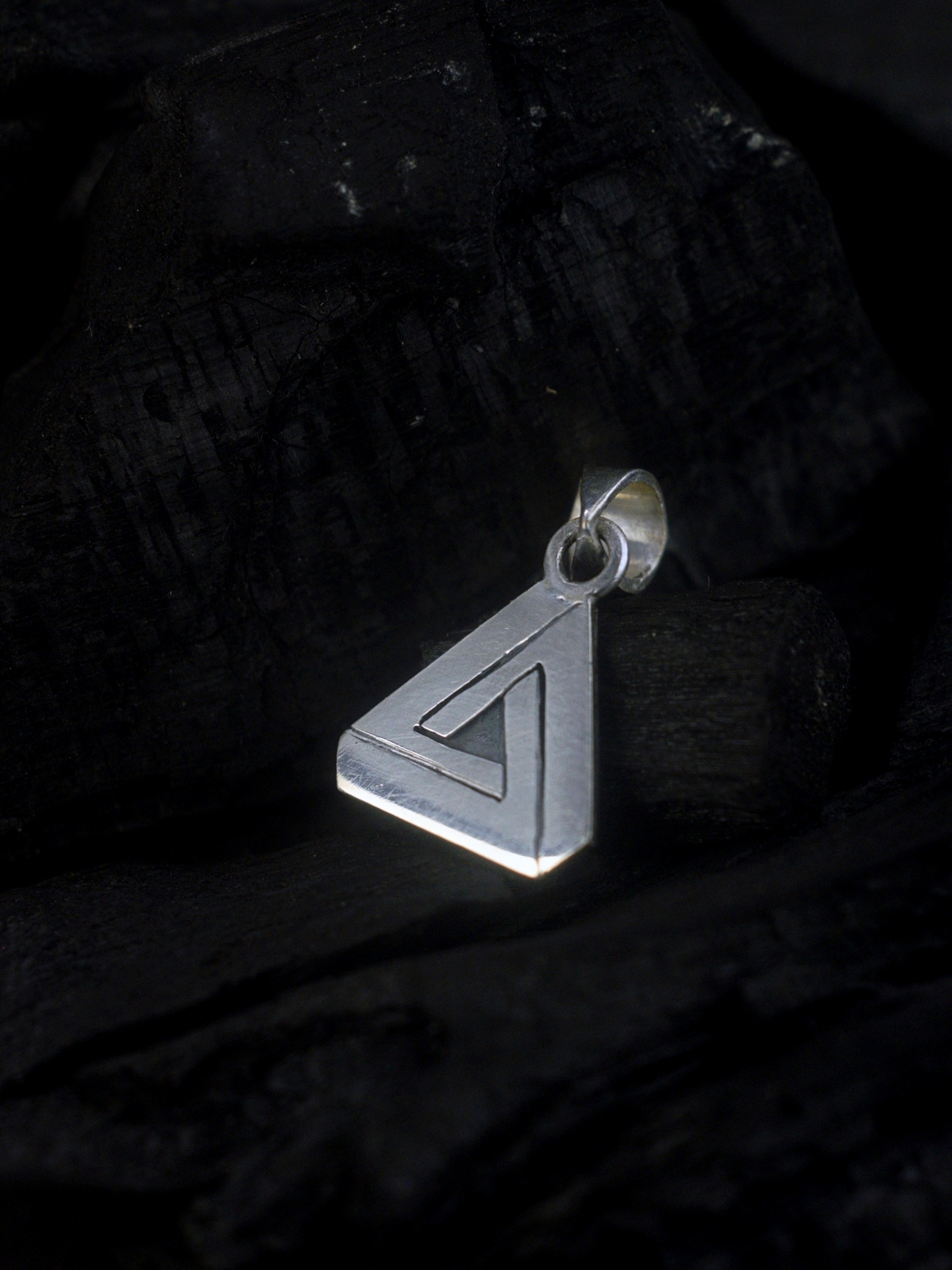 Penrose Triangle Silver Pendant
